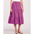 Blair Women's DenimLite Tiered Skirt - Purple - XL - Womens