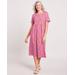 Blair Women's Essential Knit Scoopneck Dress with Pockets - Pink - S - Misses