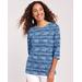 Blair Women's Three-Quarter Sleeve Anytime Tee - Blue - 3XL - Womens