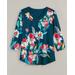 Blair Women's Alfred Dunner® In Full Bloom Placed Floral Top - Blue - 2XL - Womens
