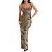 Gabrielle Metallic Cowl Neck Satin Dress