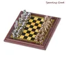 Pezzi di scacchi classici in lega di zinco scacchiera in legno Set di scacchi con re gioco