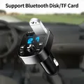 Trasmettitore FM per Auto Bluetooth 5.0 Kit vivavoce Wireless doppio caricatore per Auto USB 3.1A