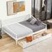 Full Size Wood Daybed with 2 Storage Drawers & Support Legs