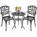 Bistro Table Set Cast Aluminum Furniture Weather able and Chairs