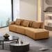 120" Real Leather Sofa Couch Modern Modular Sectional Couch 3-seating Button Tufted Couches for Living room, Apartment & Office