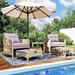 Pieces Wicker Patio Furniture Set Outdoor Patio Chairs with