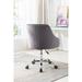Velvet Fabric Home Office Desk Chair, Modern Cute Swivel Shell Chair, Wheels Swivel Height Adjustable Upholstered Vanity Chair