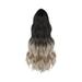 mynkyll Long Brown Gradient Light Gold Clip Ponytail High Temperature Silk Ponytail Women s Wig