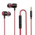 Biplut Premium Wired Sports Earbuds with Clear Sound and Deep Bass Enhanced Music Experience with Mic Volume Control Earphone (Red)