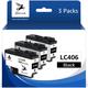 LC406 LC 406 Black Ink Cartridges for Brother LC406 Ink Cartridges LC406 Ink Cartridges for Brother Printer Compatible with Brother MFC-J4335DW MFC-J5855DW MFC-J4535DW MFC-J6555DW Printer (3 Black)