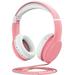 FosPower Kids Headphones (Safe Volume Limit 85 dB) Childrens Headphones Over The Ear Built-in Mic 3.5mm Tangle-Free Cable for Boys/Girls/Smartphones/PC/Tablet/Laptop/School - Pink/White