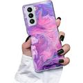 for Galaxy S21 Plus Case Protective Cover Marble Phone Case for Women Girls Sparkle Glitter Slim Fit Shockproof Soft Silicone TPU Bumper Case for Samsung Galaxy S21 Plus 5G Case 6.7 2021-Pink