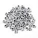 Feildoo 1000pcs Acrylic Letter Beads 6*6mm Letter Beads Square Acrylic Letter Beads for String Pen Beads Square Spacer Beads for Jewelry Making DIY Beading Bracelets White+Black Letters Y00A0Y6B