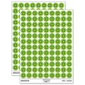 Princess Cut Square Brilliant Gem Diamond Jewelry Round Sticker Set - Light Green - Gloss Finish - 0.50 Size