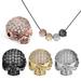 4 Pcs Halloween Decorations Rose Gold Skull Jewelry Skeleton Head Beads Adornment