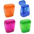 Pencil Sharpeners 4 Pcs Pencil Sharpener Manual Double Holes Pencil Sharpener with Lid Colored Pencil Sharpener for Kids Portable Compact Pencil Sharpeners for School Office Home Art Supply