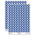 Fire Truck Engine Fireman Firefighter Symbol Round Sticker Set - Dark Blue - Matte Finish - 0.50 Size