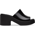 Crocs Black Brooklyn Slide High Shine Heel Shoes