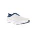 Women's Stability Slip-On Sneaker by Propet in White Navy (Size 6 4E)