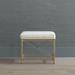 Jules Rectangular Vanity Stool - Brass - Frontgate