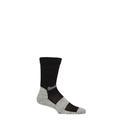 Mens and Ladies 1 Pair Reebok Technical Wool Rich Crew Technical Trekking Socks Black / Grey 6.5-8 UK