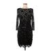 Eliza J Cocktail Dress - Party: Black Solid Dresses - Women's Size 6