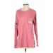 Victoria's Secret Pink Active T-Shirt: Pink Solid Activewear - Women's Size Small