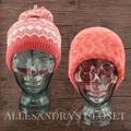 Free People Accessories | Bundle Free People Hat Beanie Raspberry Combo & Timberland Beanie Multi Fairisle | Color: Orange/Pink | Size: Os