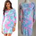 Lilly Pulitzer Dresses | Lilly Pulitzer Sophie 3/4 Sleeve Mini Dress Pink Blue Shells Size Xxs | Color: Blue/Pink | Size: Xxs