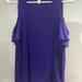 Michael Kors Tops | Michael Kors Cold Shoulder Ribbed Top Size Small | Color: Purple | Size: S