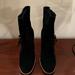 Coach Shoes | Coach Black Suede Fringe Booties | Color: Black | Size: 6