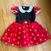 Disney Dresses | Disney Minnie Mouse Red And White Polka Dot Dress - Toddler Size 2t | Color: Black/Red | Size: 2tg