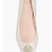 Kate Spade Shoes | Kate Spade Lenora Flat Leather Shoe New In Box Size 7.5 New ! | Color: Cream/White | Size: 7.5