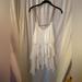 Free People Dresses | Free People White Fairytale Dress / Slop With Leather Straps Size Woman’s Small | Color: Tan/White | Size: S