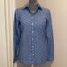 J. Crew Tops | J.Crew Denim And White Polka Dot Button Up Top Size 00 Nwt | Color: White | Size: 00