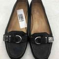 Coach Shoes | Coach Designer Black Loafer Flats - Size Women's 7 | Color: Black/Silver | Size: 7