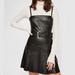 Free People Dresses | Free People Vegan Leather Dress | Color: Black/Silver | Size: 6