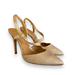 Jessica Simpson Shoes | Jessica Simpson Pumps Pointed Toe Slingback Metallic Shimmer | Color: Gold | Size: 7