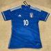 Adidas Shirts | Men's Adidas Italy Home Jersey 2023 Customized R. Baggio #10 Size M Nwt | Color: Blue | Size: M