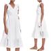 J. Crew Dresses | J Crew White Lace Eyelet Ruffle Sleeveless Midi Dress | Color: White | Size: 16