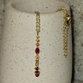 Anthropologie Jewelry | Anthropologie January Birthstone Pendant Necklace | Color: Pink/Red | Size: Os