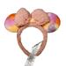 Disney Accessories | Disney Parks Sherpa Pink Orange Tie Dye Minnie Mouse Ears Headband 2022 | Color: Orange/Pink | Size: Os