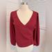 Anthropologie Tops | Like New Anthropologie Porridge Puff Sleeve Top - Medium | Color: Red | Size: M