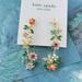 Kate Spade Jewelry | Kate Spade New Bloom Flower Gold Multi Color Statement Earrings New W/Dust Bag | Color: Gold | Size: Os