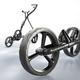 Golf Trolley, Push-Pull Golf Cart | Wishbone One Megalite, 3 Wheel