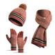 N/A Winter Hat RajoNRajoNNnd Glove Set for MeRajoNNnd Women Thicken Plus Fleece with Hat RajoNN Touch Screen Gloves (Color : C, Size : One Size)