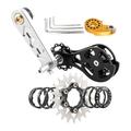 rockible Mountain Bike Single Speed Conversion Kit with Spacers Outdoor Riding Bike Cassette Cog Lightweight Single Speed Cassette, 21T Silver