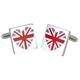 Sonia Spencer Cufflinks Red Union Jack Heart GB Collection - red