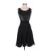 Proenza Schouler Cocktail Dress - A-Line Scoop Neck Sleeveless: Black Solid Dresses - Women's Size 2